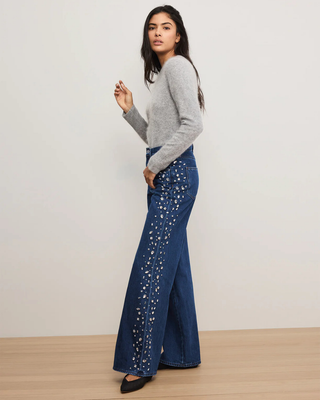 KASEY MID-RISE WIDE LEG W/ GEMS