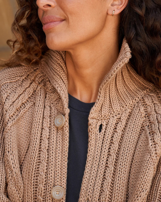 COTSWOLDS CABLE KNIT COAT