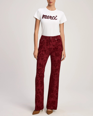 PAISLEY FLOCKED STEVIE JEANS