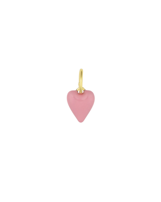 PINK ENAMEL HEART CHARM