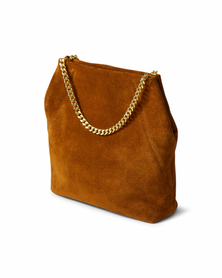 SMALL SUEDE SLOUCH SHOULDER BAG