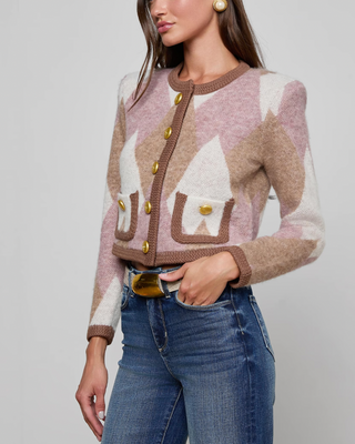 SIOBHAN FUZZY ARGYLE CARDI
