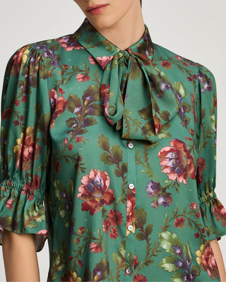 FRESCO FLORAL BOW FIONA TOP