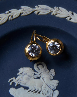 BEZEL DROP EARRINGS
