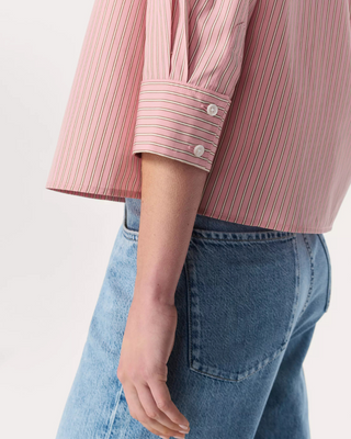 LUCIA STRIPE POPLIN SHIRT