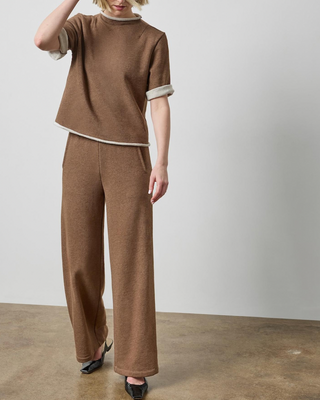 ROLL NECK SHORT SLEEVE SWEATSHIRT