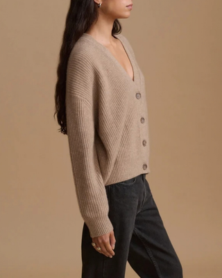 CROPPED CASHMERE COCOON CARDIGAN