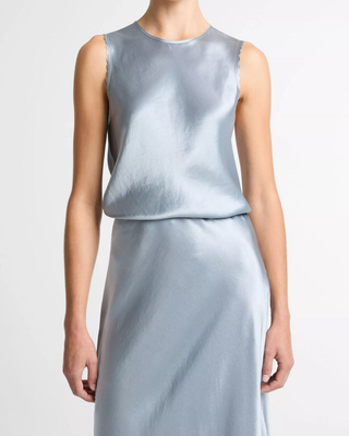 SCALLOP DETAIL SATIN SHELL