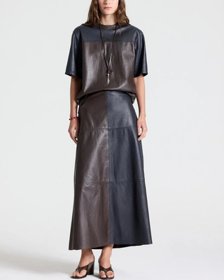 TWO TONE LEATHER BIGGISH TEE