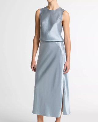SCALLOP DETAIL SATIN SHELL