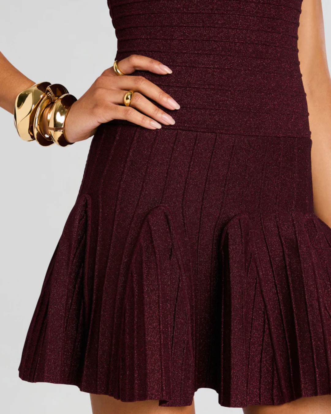 Retrofête | Audrina KNIT Dress | Metallic Port / L