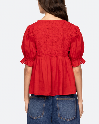 IMOGEN SOLID S/SLV TOP