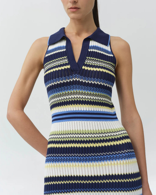 KERRIN COLLARED S/L MIDI DRESS