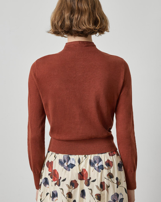 FUNNEL NECK CARDIGAN