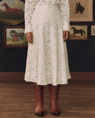 THE RELIC LACE SADDLE SKIRT
