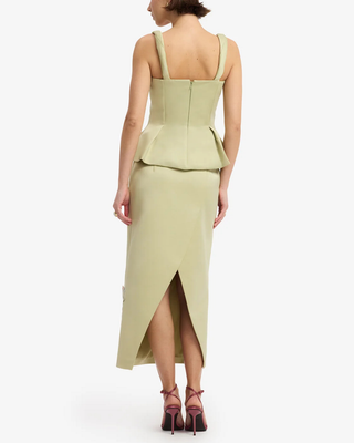 QUINN EMBROIDERED MIDI SKIRT