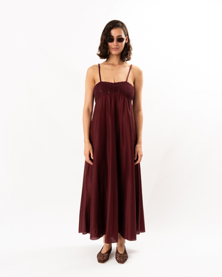 HABOTAI SILK CROCHET DRESS – FEBE Clothing