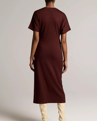 ROUCHED-SIDE KNIT DRESS