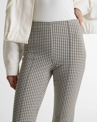 NIKI MID RISE GINGHAM CROP FLARE