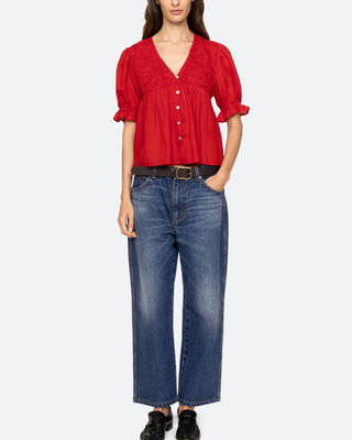 IMOGEN SOLID S/SLV TOP