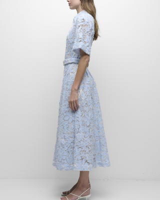 DEANNA S/S BELTED MIDI DRESS