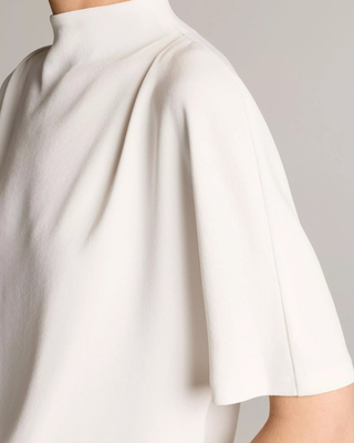 DRAPED FUNNEL NECK TOP