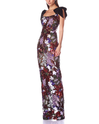 DAHLIA PURPLE MULTI MAXI DRESS
