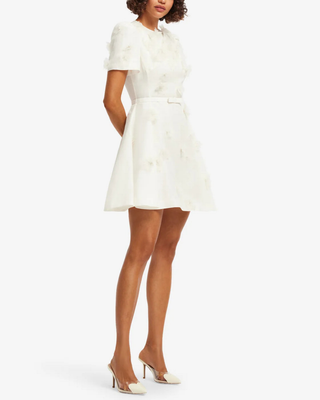 ELYSE PETAL SHORT SLEEVE MINI DRESS