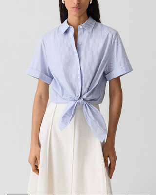 TIE FRONT S/S BLOUSE