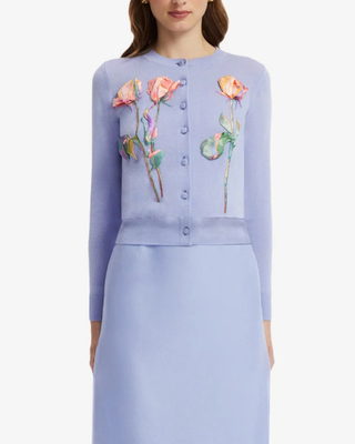 CLAIRE EMBROIDERED KNIT CARDIGAN