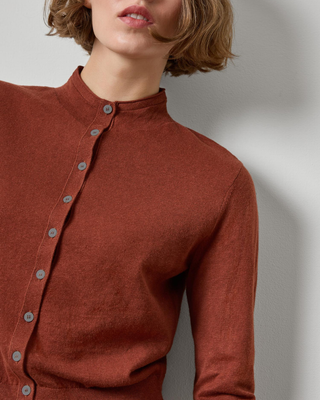 FUNNEL NECK CARDIGAN