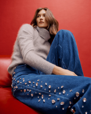 KASEY MID-RISE WIDE LEG W/ GEMS