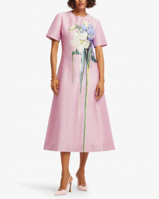CAROLINE SHORT SLEEVE MIDI DRESS