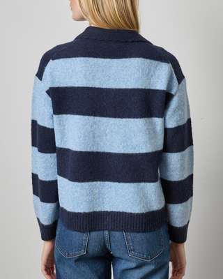 STRIPED POLO SWEATER