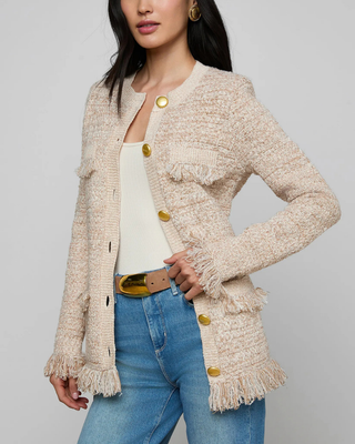 KASTORIA FRINGE TRIM CARDIGAN
