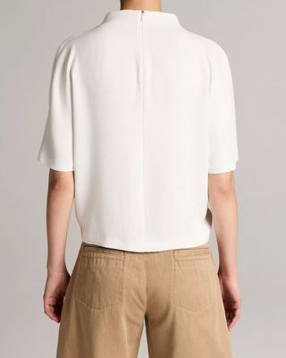 DRAPED FUNNEL NECK TOP