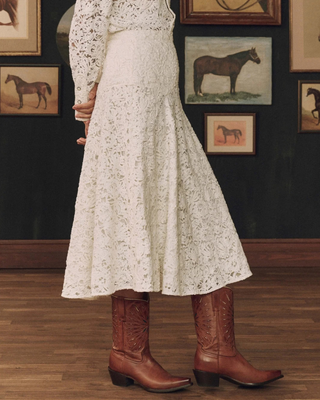 THE RELIC LACE SADDLE SKIRT