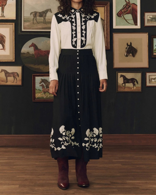 THE COLORBLOCK EMBROIDERED WESTERN SHIRT