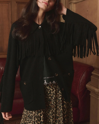 THE WESTERN FRINGE SWEATER JACKET