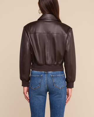 CLOTILDE LEATHER BOMBER JACKET