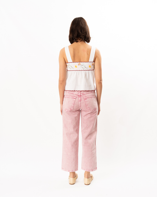 ANDER EMBROIDERED LINEN TOP