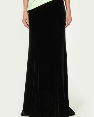 LAUDRIE VELVET MAXI SKIRT