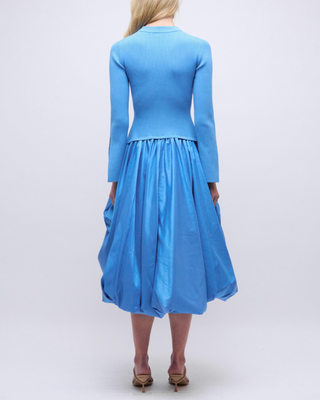 KENLIE L/S MOCK NECK MIDI DRESS