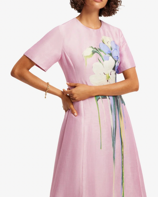 CAROLINE SHORT SLEEVE MIDI DRESS