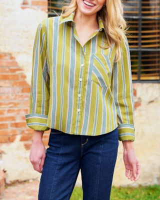 CROPPED ANDIE SHIRT SOFT STRIPE