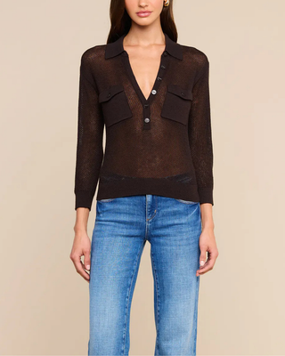 CARINE POINTELLE COLLARED SWEATER