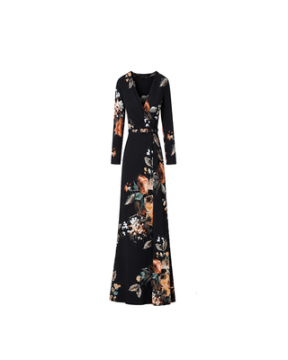 AVIZE PRINT LONG DRESS