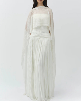 crinkle jersey dress Crinkle Jersey Dress White And Pink Stripes - 7