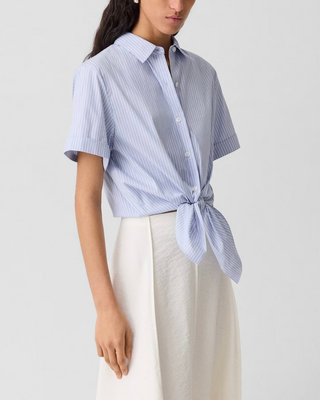 TIE FRONT S/S BLOUSE