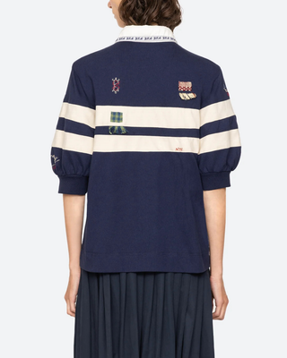 CLAIRA EMBROIDERED RUGBY SHIRT